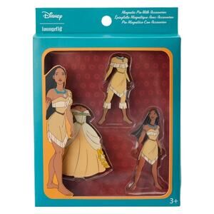 New Pocahontas Magnetic Paper Doll Dress Pin Set Disney Princess Loungefly Pins